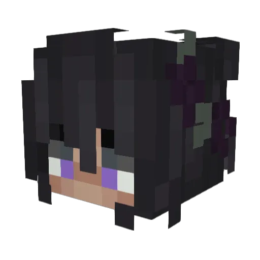 sinfulsuki Minecraft avatar head, 3D render