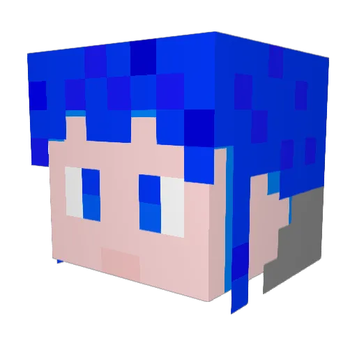 singlepetard Minecraft avatar head, 3D render