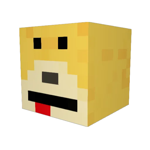 sinhvier Minecraft avatar head, 3D render