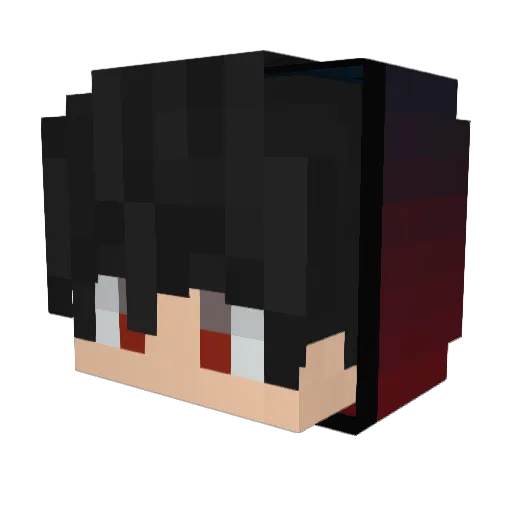 sinikan Minecraft avatar head, 3D render