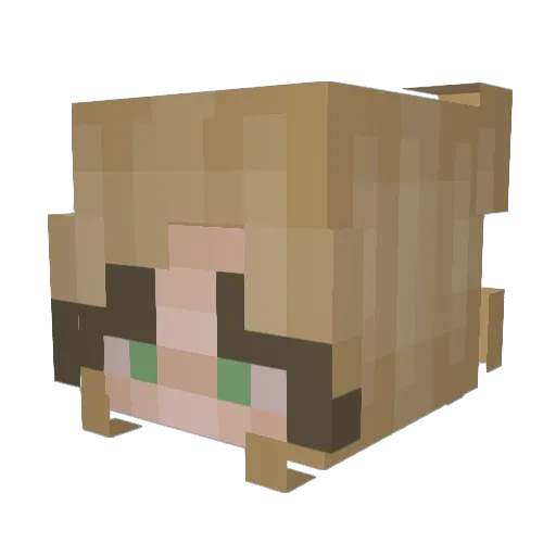 sinince Minecraft avatar head, 3D render