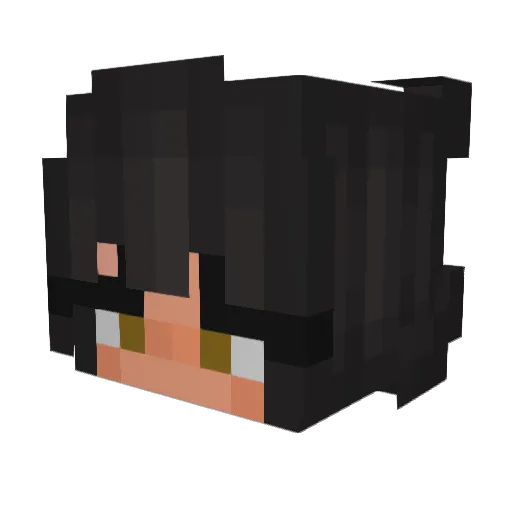 sinister_luna Minecraft avatar head, 3D render