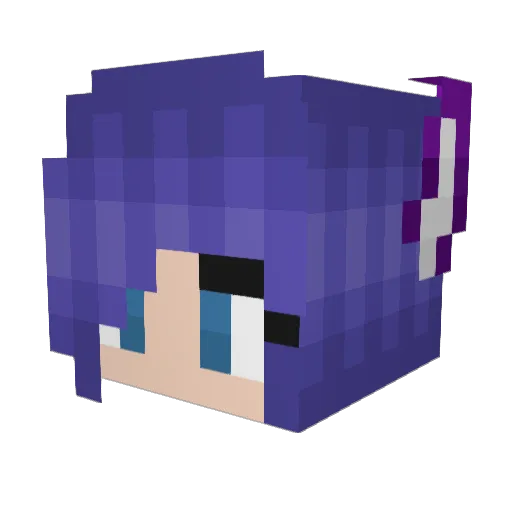 sinistergurl Minecraft avatar head, 3D render
