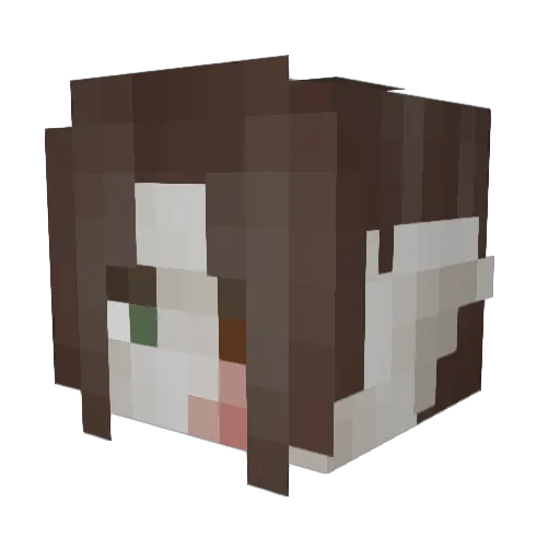 sinjanko Minecraft avatar head, 3D render