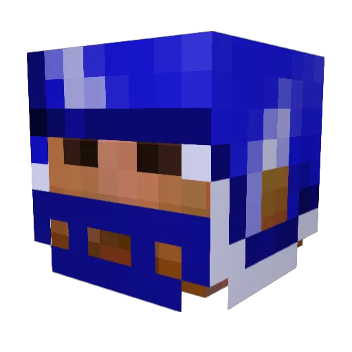 sinmomo Minecraft avatar head, 3D render