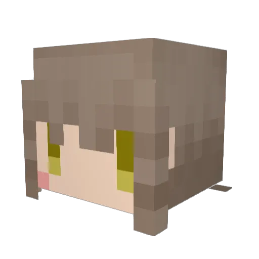 sinnagi Minecraft avatar head, 3D render
