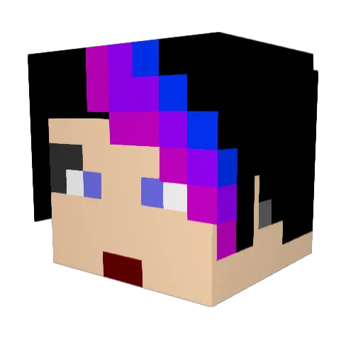sinnamon Minecraft avatar head, 3D render