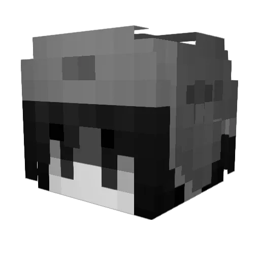 sinomore Minecraft avatar head, 3D render