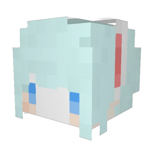 sinon_3968 Minecraft avatar head, 3D render
