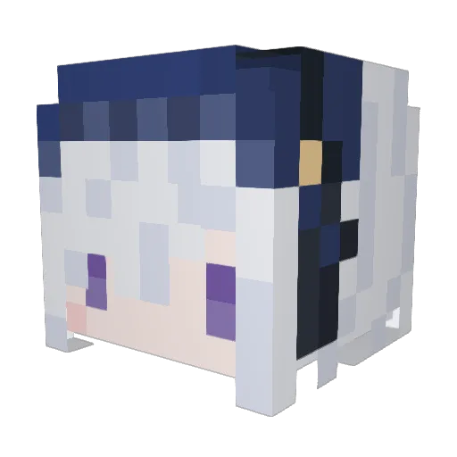 sinonkawaii Minecraft avatar head, 3D render