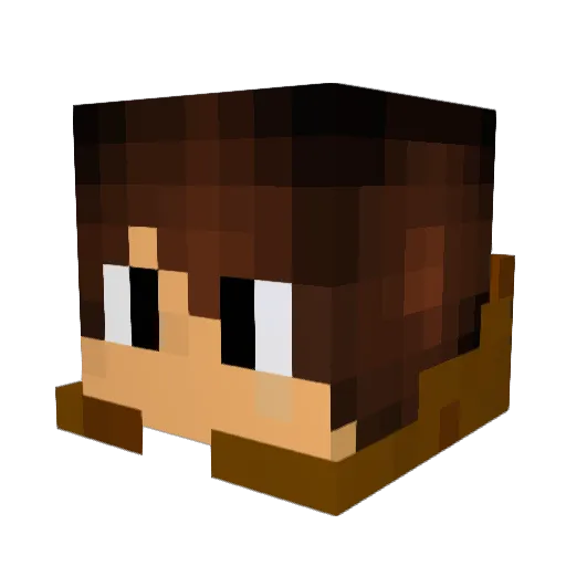sinrarara Minecraft avatar head, 3D render