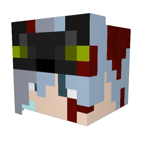 sinsaki Minecraft avatar head, 3D render