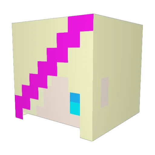 sinsakisyunka Minecraft avatar head, 3D render