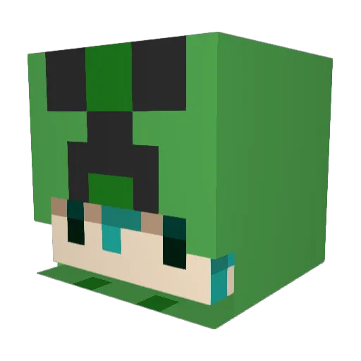 sinsosan Minecraft avatar head, 3D render