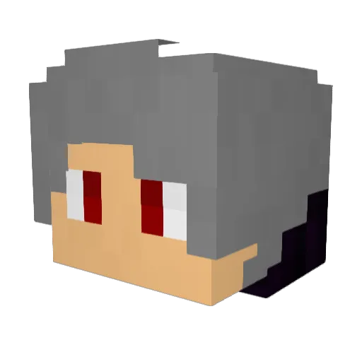 sinsou Minecraft avatar head, 3D render