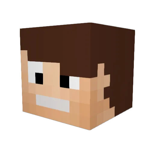 sinsux Minecraft avatar head, 3D render