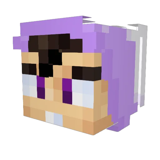 sintonizame Minecraft avatar head, 3D render
