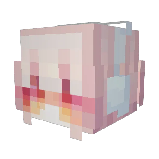 sinzaaa Minecraft avatar head, 3D render