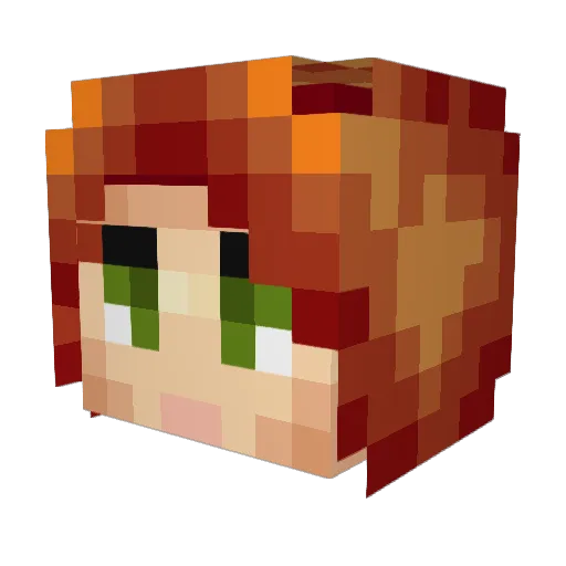 siobonnie Minecraft avatar head, 3D render