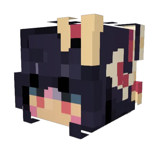 siopaurai Minecraft avatar head, 3D render