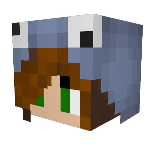siourie Minecraft avatar head, 3D render