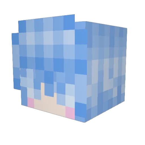 sipp10 Minecraft avatar head, 3D render
