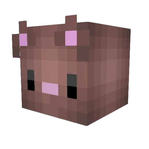 sipux Minecraft avatar head, 3D render