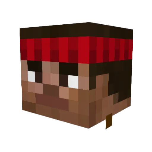 sirMapuche Minecraft avatar head, 3D render