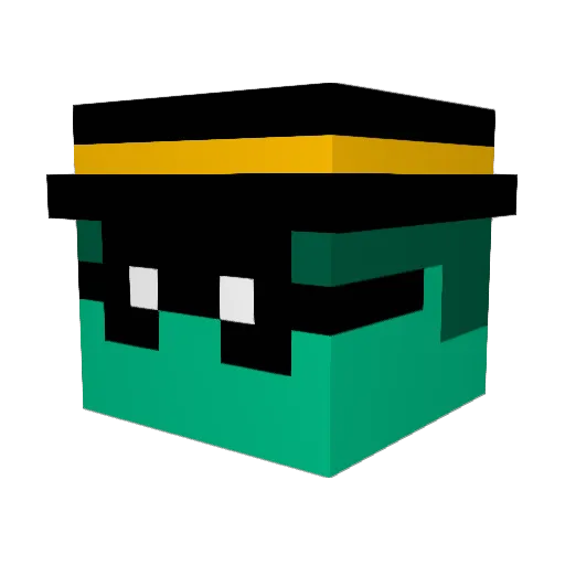 sir_b00fer Minecraft avatar head, 3D render