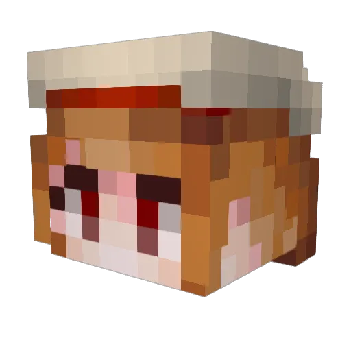 siradalwolf Minecraft avatar head, 3D render
