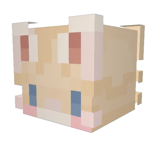 sirardie Minecraft avatar head, 3D render