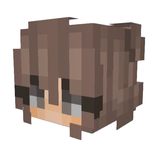 sirasamememe Minecraft avatar head, 3D render