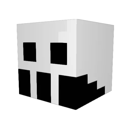 sirdeadLy Minecraft avatar head, 3D render