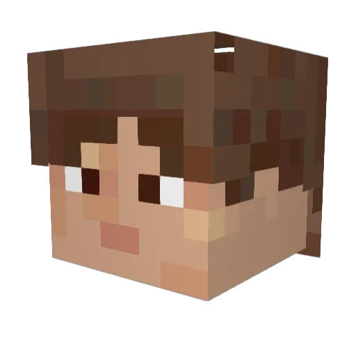 sirecek Minecraft avatar head, 3D render