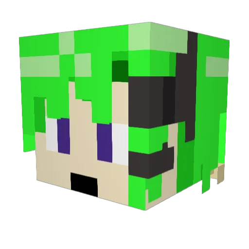 sireiden Minecraft avatar head, 3D render