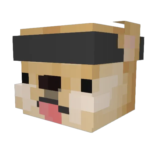 sirelorddog Minecraft avatar head, 3D render