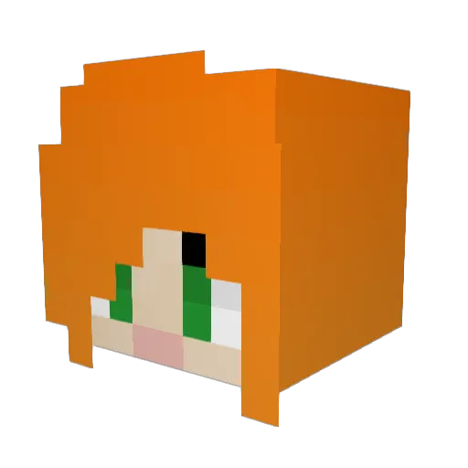 siren11 Minecraft avatar head, 3D render