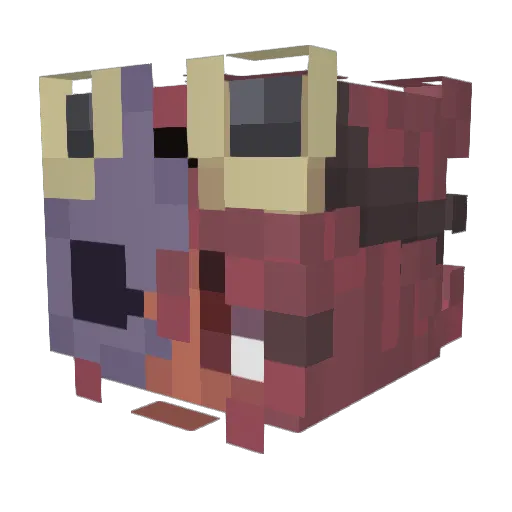 sirencide Minecraft avatar head, 3D render