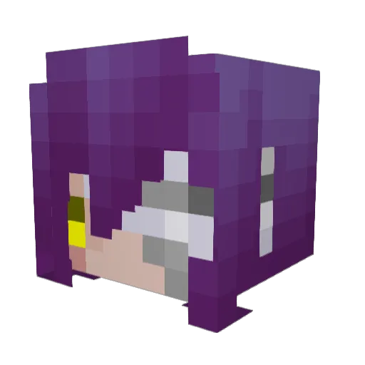 sirenomg Minecraft avatar head, 3D render