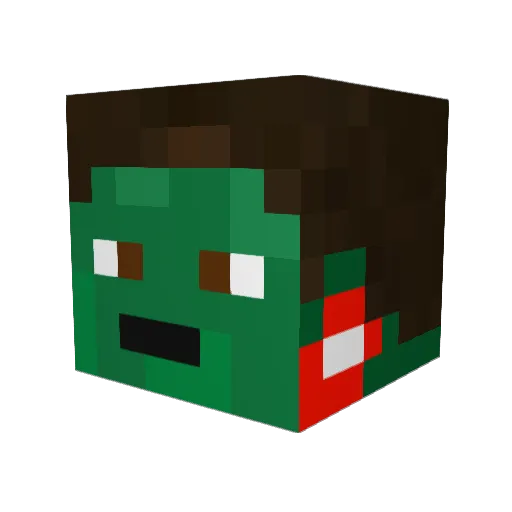 sirhalibertspank Minecraft avatar head, 3D render