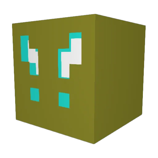 sirichai Minecraft avatar head, 3D render