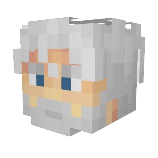 siriohh Minecraft avatar head, 3D render