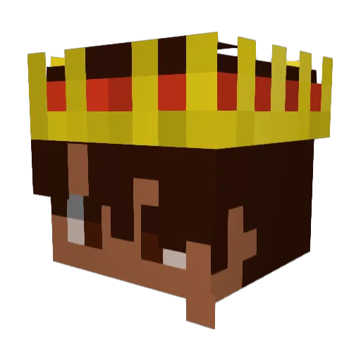 sirmangames Minecraft avatar head, 3D render