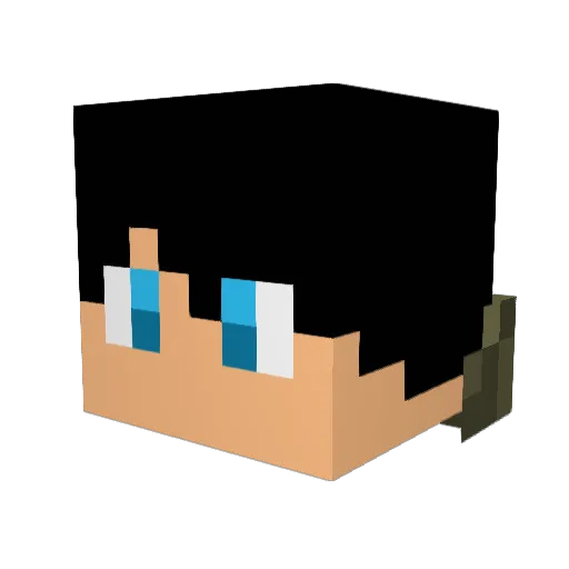 sirmorten Minecraft avatar head, 3D render