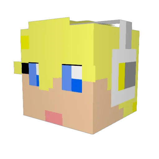 sirnicholasd Minecraft avatar head, 3D render