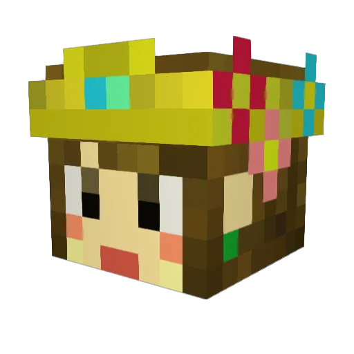 siro3desu Minecraft avatar head, 3D render