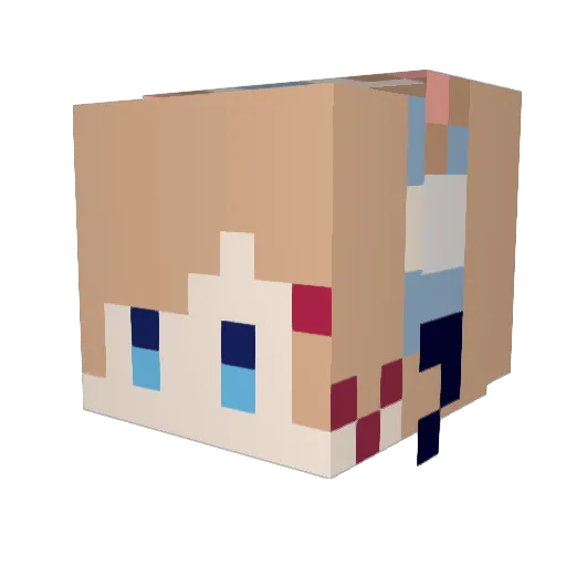 siroirukq Minecraft avatar head, 3D render