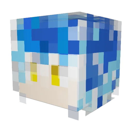 sirokaze Minecraft avatar head, 3D render