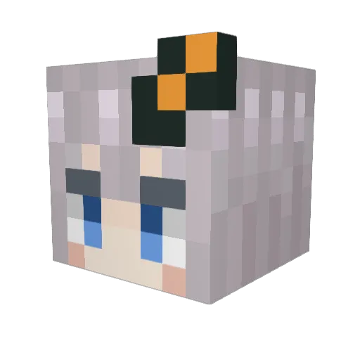 sironeko3A Minecraft avatar head, 3D render
