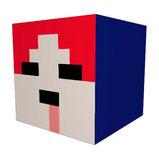 sironekosironeko Minecraft avatar head, 3D render